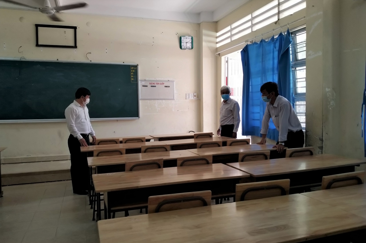 Tiền Giang: Chuẩn bị các biện pháp phòng dịch Covid-19 cho kỳ thi THPT năm 2021
