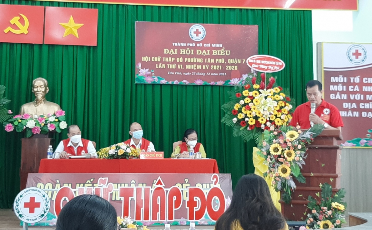 Hội Chữ thập đỏ phường Tân Phú, quận 7, TP Hồ Chí Minh: Tổ chức thành công Đại hội đại biểu nhiệm kỳ 2021-2026