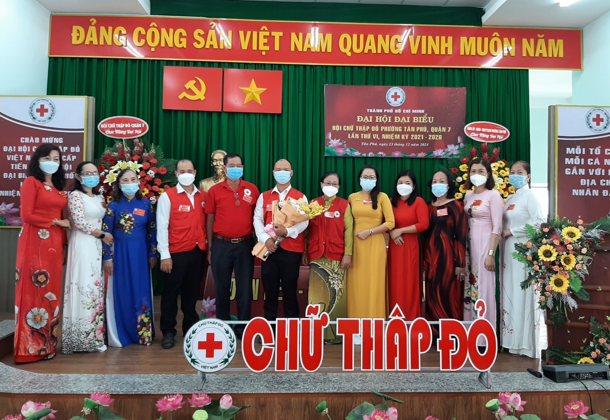 Hội Chữ thập đỏ phường Tân Phú, quận 7, TP Hồ Chí Minh: Tổ chức thành công Đại hội đại biểu nhiệm kỳ 2021-2026