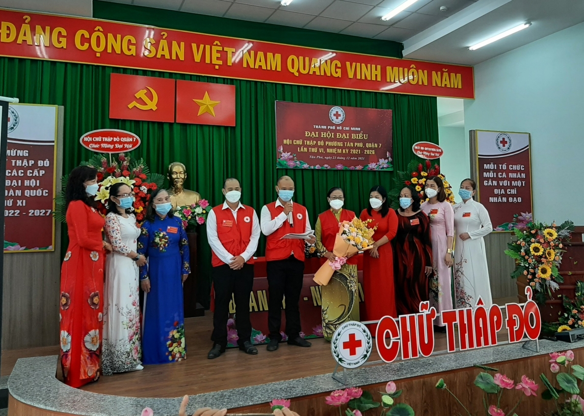 Hội Chữ thập đỏ phường Tân Phú, quận 7, TP Hồ Chí Minh: Tổ chức thành công Đại hội đại biểu nhiệm kỳ 2021-2026