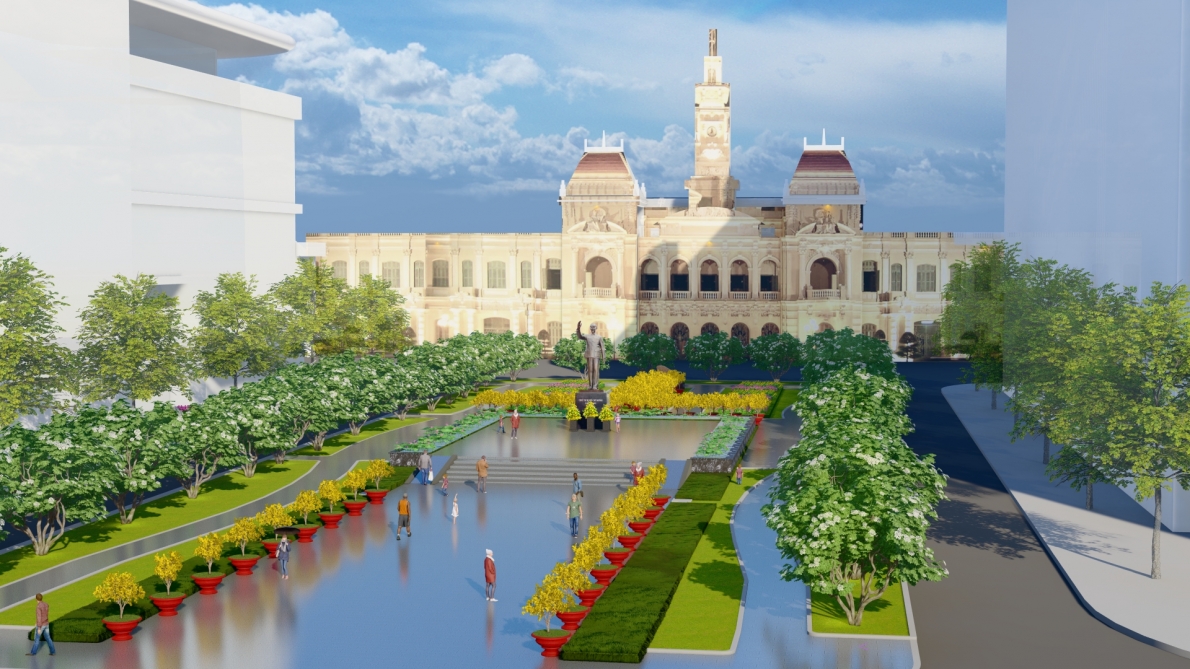 Đường hoa Nguyễn Huệ năm 2023, với chủ đề “TP. Hồ Chí Minh – Xuân an vui, xuân thịnh vượng”