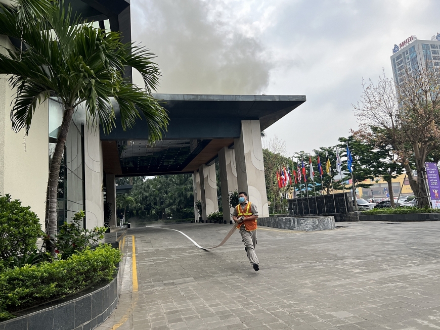 Diễn tập PCCC và cứu nạn tại khách sạn có khách quốc tế lưu trú dịp SEA Games 31