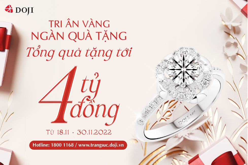 Nâng tầm phong cách cùng trang sức DOJI, cơ hội nhận quà tặng tới 4 tỷ đồng