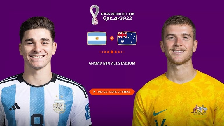 Link xem trực tiếp Argentina vs Australia, VTV, vòng 1/8 World Cup 2022