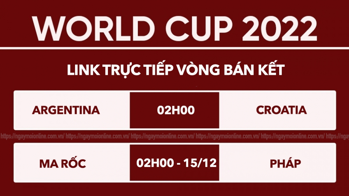 Link xem trực tiếp bán kết World Cup 2022 hôm nay 14/12