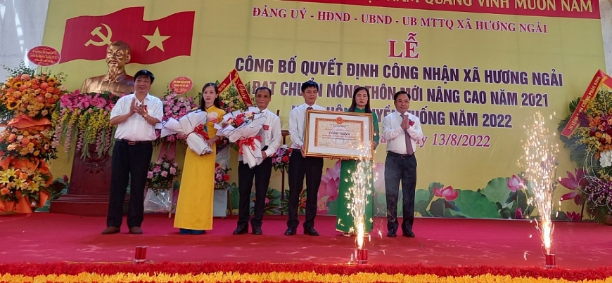 Xã Hương Ngải đón bằng xã nông thôn mới nâng cao và tổ chức lễ hội truyền thống năm 2022