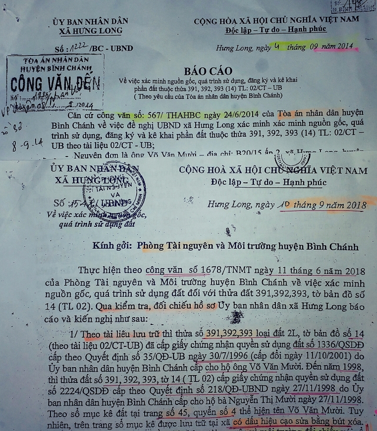 Huyện Bình Chánh, TP Hồ Chí Minh: Một vụ kiện, 6 năm bị 