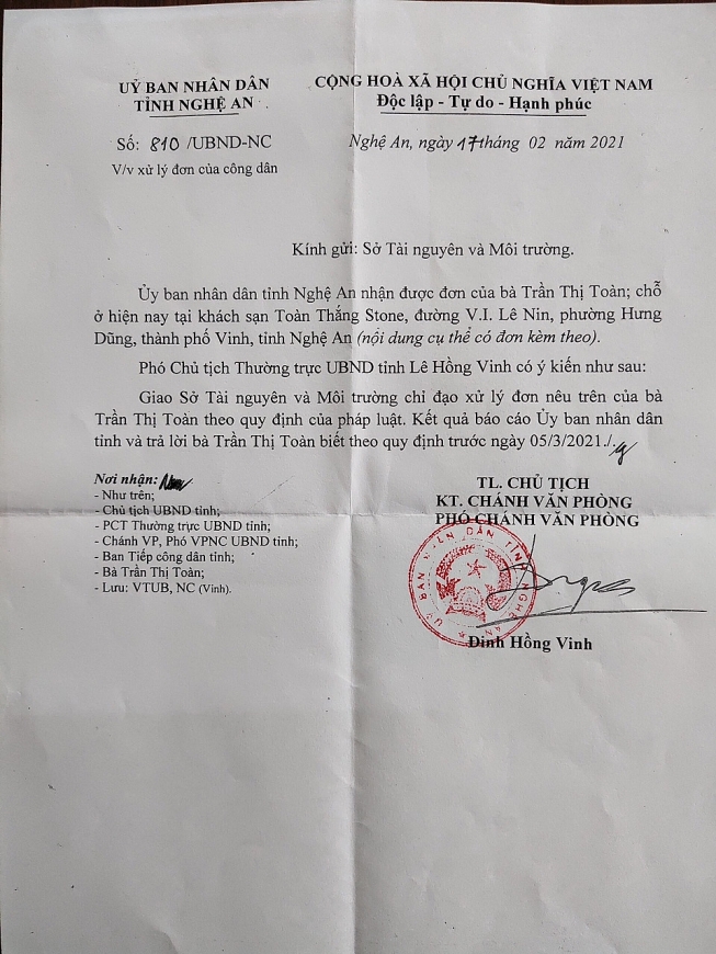 Văn Bản của UBND tỉnh Nghệ An