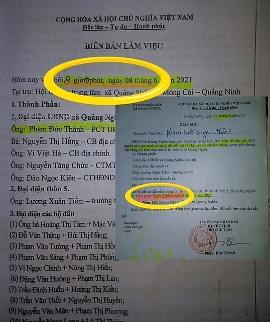 Thời gian trên giấy mời 1 đằng, trên biên bản 1 nẻo