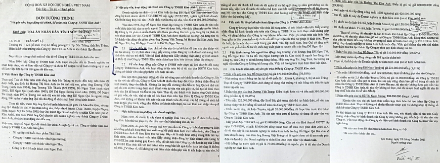 Tường trình của bà Lệ khẳng định vốn điều lệ của Công ty Kim Anh thực chất là do tự kê khai để đưa vào cho khớp với thủ tục chung