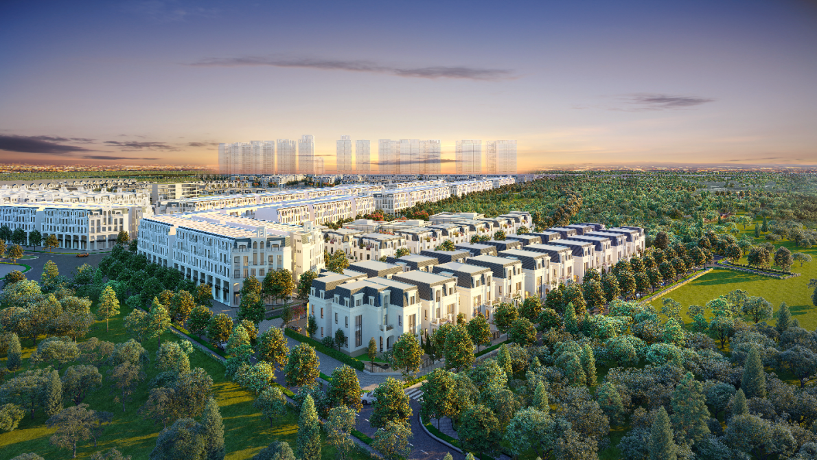 Thảo Viên Villas được bao bọc bởi hệ thống cây xanh và thừa hưởng hệ thống tiện ích đẳng cấp của đại đô thị Hinode Royal Park