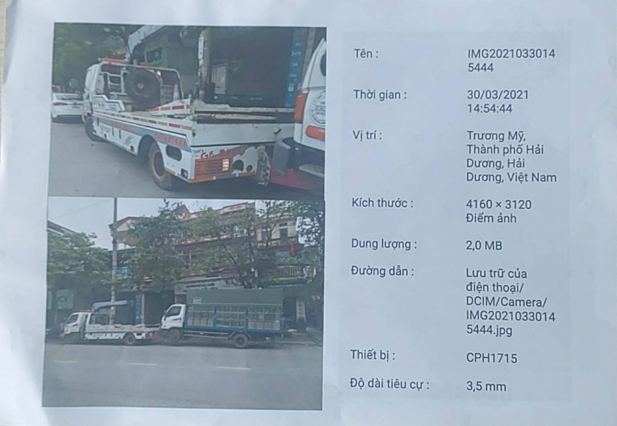 Ông Thắng cùng với một số cán bộ Công an TP Hải Dương bắt quả tang một số người, được cho là người do ông Hải thuê, đến trộm cắp tài sản của ông Thắng ngày 28/1/2021 (ảnh do ông Thắng cung cấp)