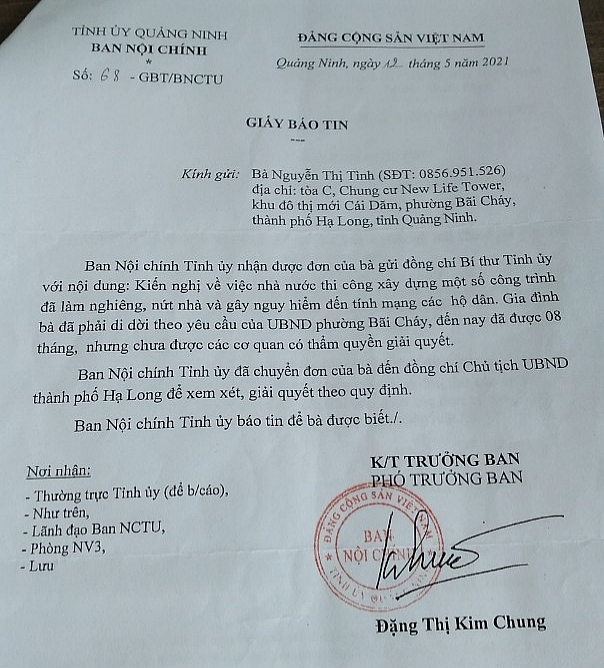 Cần nhanh chóng khắc phục việc sụt lún đất, ảnh hưởng đến tài sản và đời sống của dân