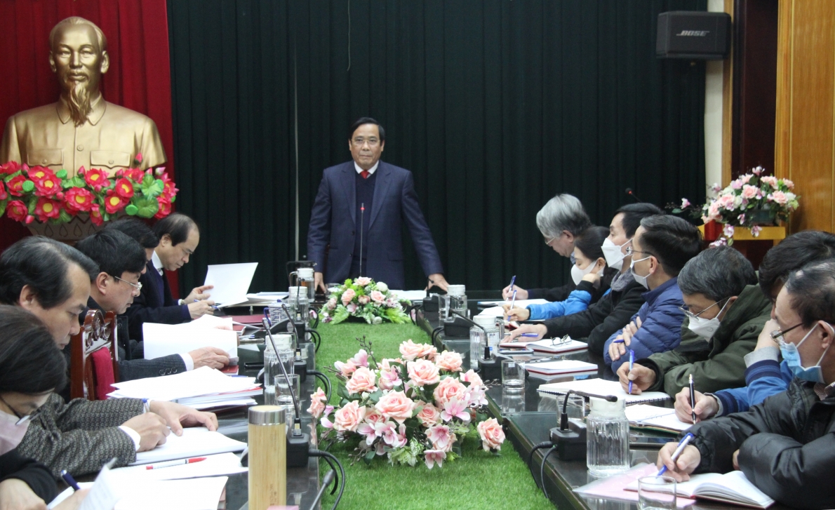 Chủ tịch Nguyễn Thanh Bình chủ trì buổi làm việc