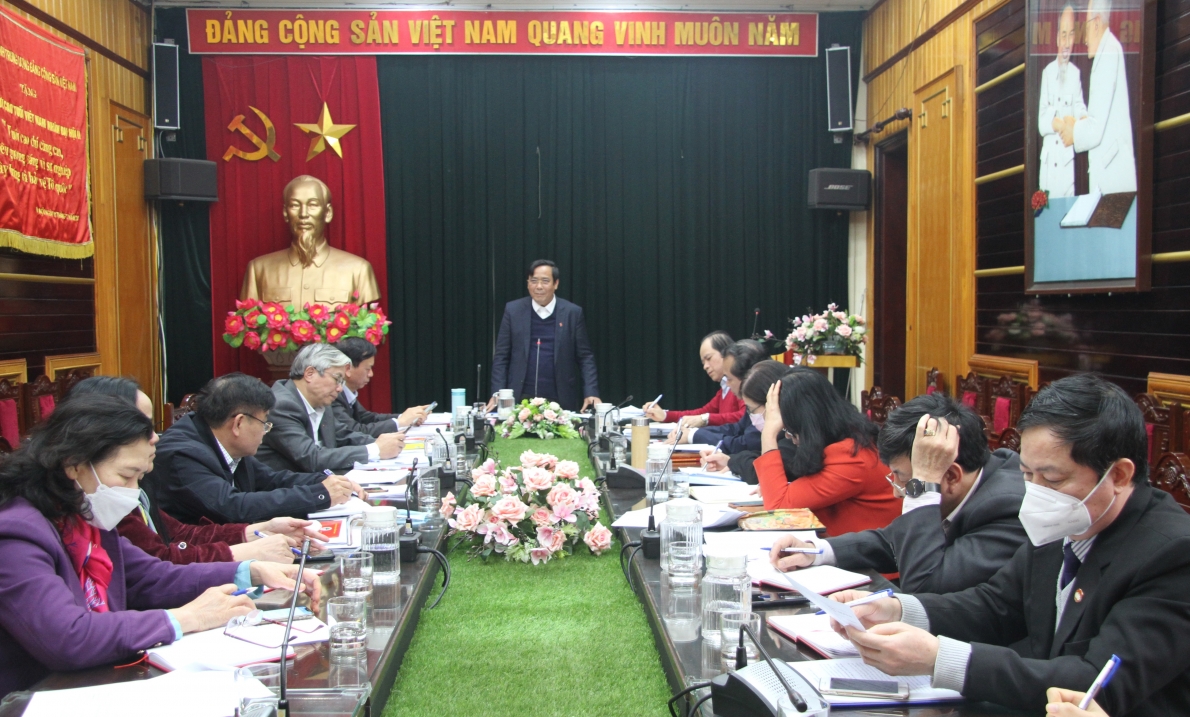 Chủ tịch Nguyễn Thanh Bình chủ trì buổi làm việc