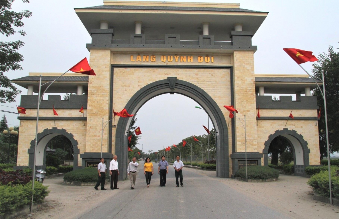 Con đường nông thôn mới ở huyện Quỳnh Lưu, tỉnh Nghệ An