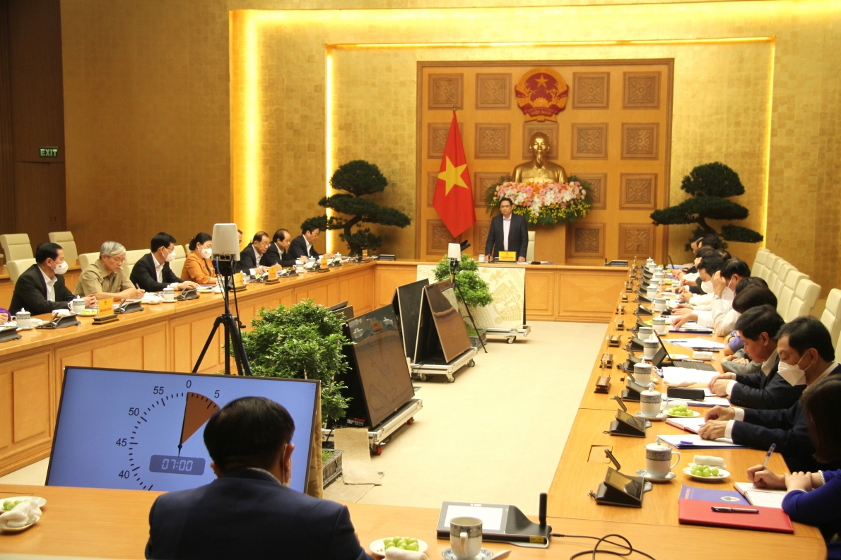 Thủ tướng Phạm Minh Chính phát biểu tại buổi làm việc