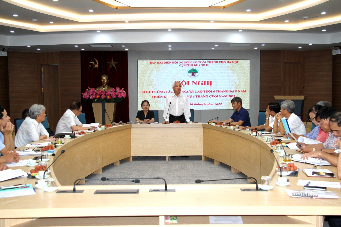 Ông Nguyễn Thế Toàn, Phó Trưởng ban Thường trực BĐD Hội NCT thành phố Hà Nội phát biểu