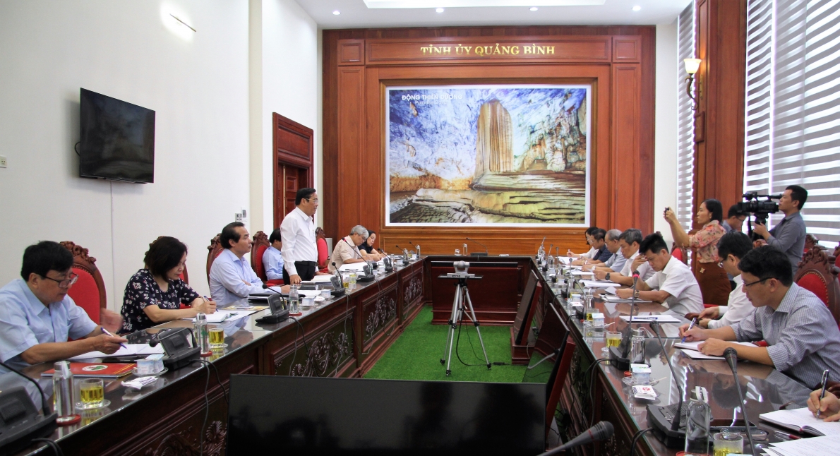 Chủ tịch Nguyễn Thanh Bình phát biểu tại buổi làm việc