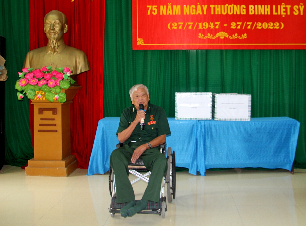 Đại diện các thương bệnh binh phát biểu