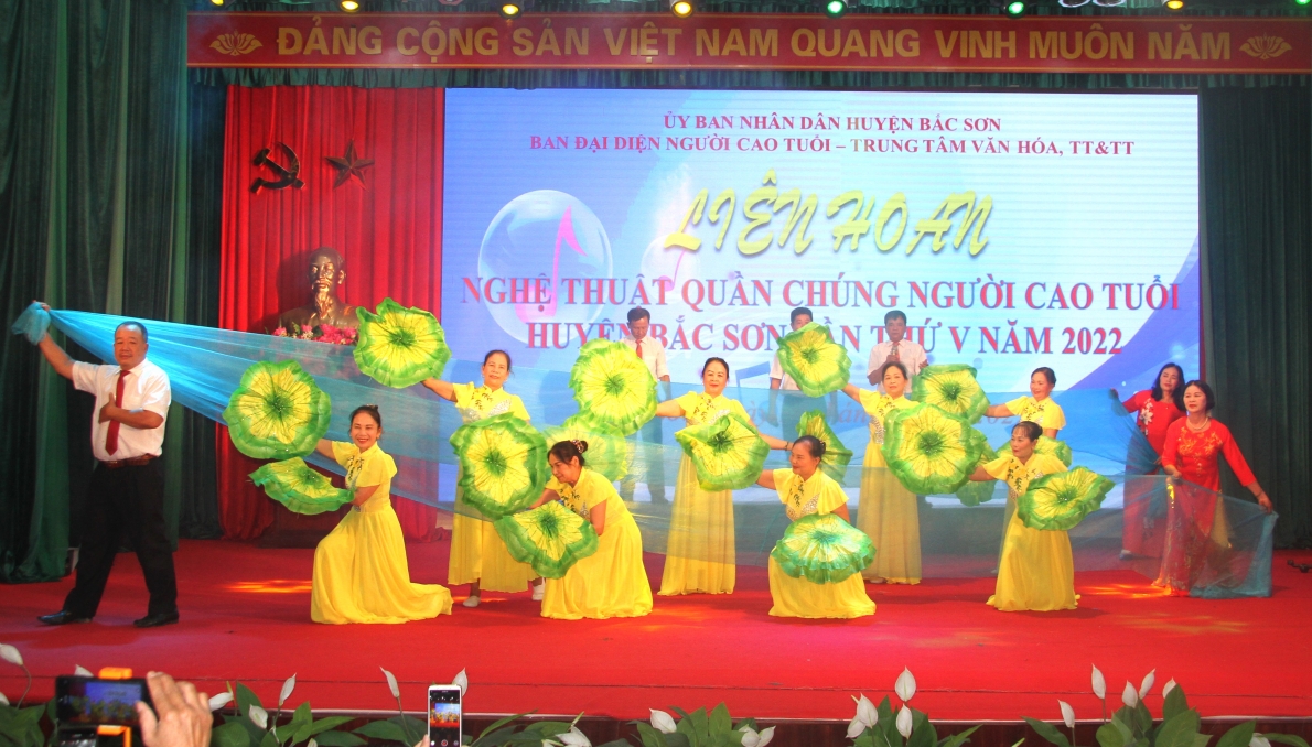 Tiết mục của NCT thị trấn Bắc Sơn tham gia Liên hoan