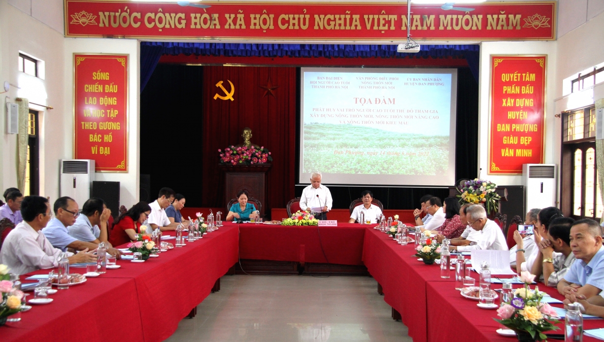 Quang cảnh Hội nghị tọa đàm NCT Thủ đô chung tay xây dựng nông thôn mới