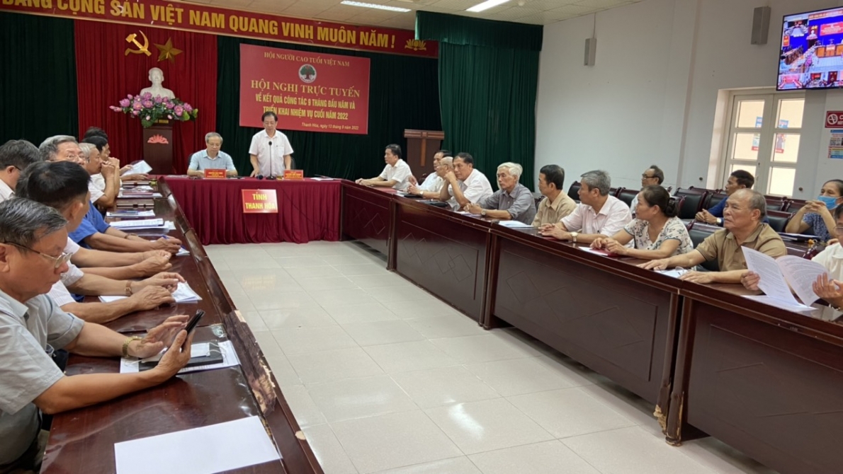 Ông Nguyễn Đức Thắng, Chủ tịch Hội NCT tỉnh Thanh Hóa phát biểu