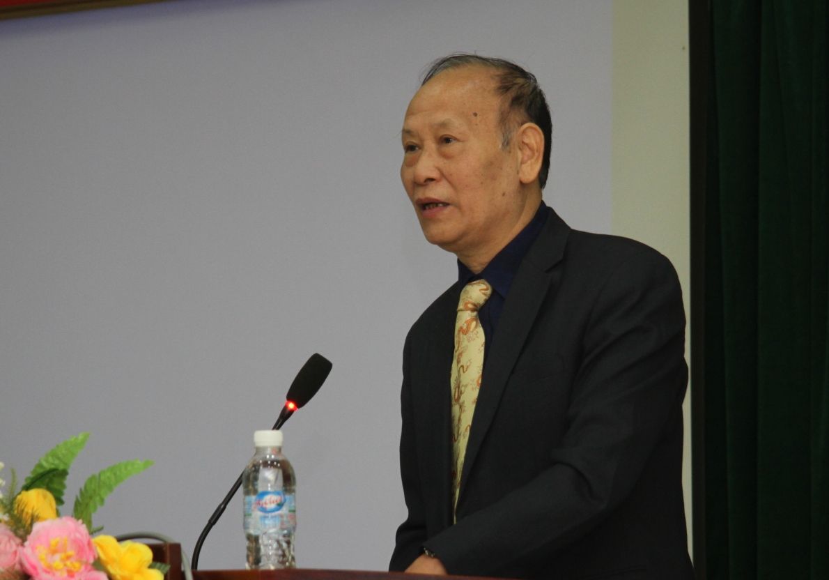 Ông Lê Hữu Đê, Phó Trưởng ban Thường trực BĐD Hội NCT tỉnh Sơn La phát biểu