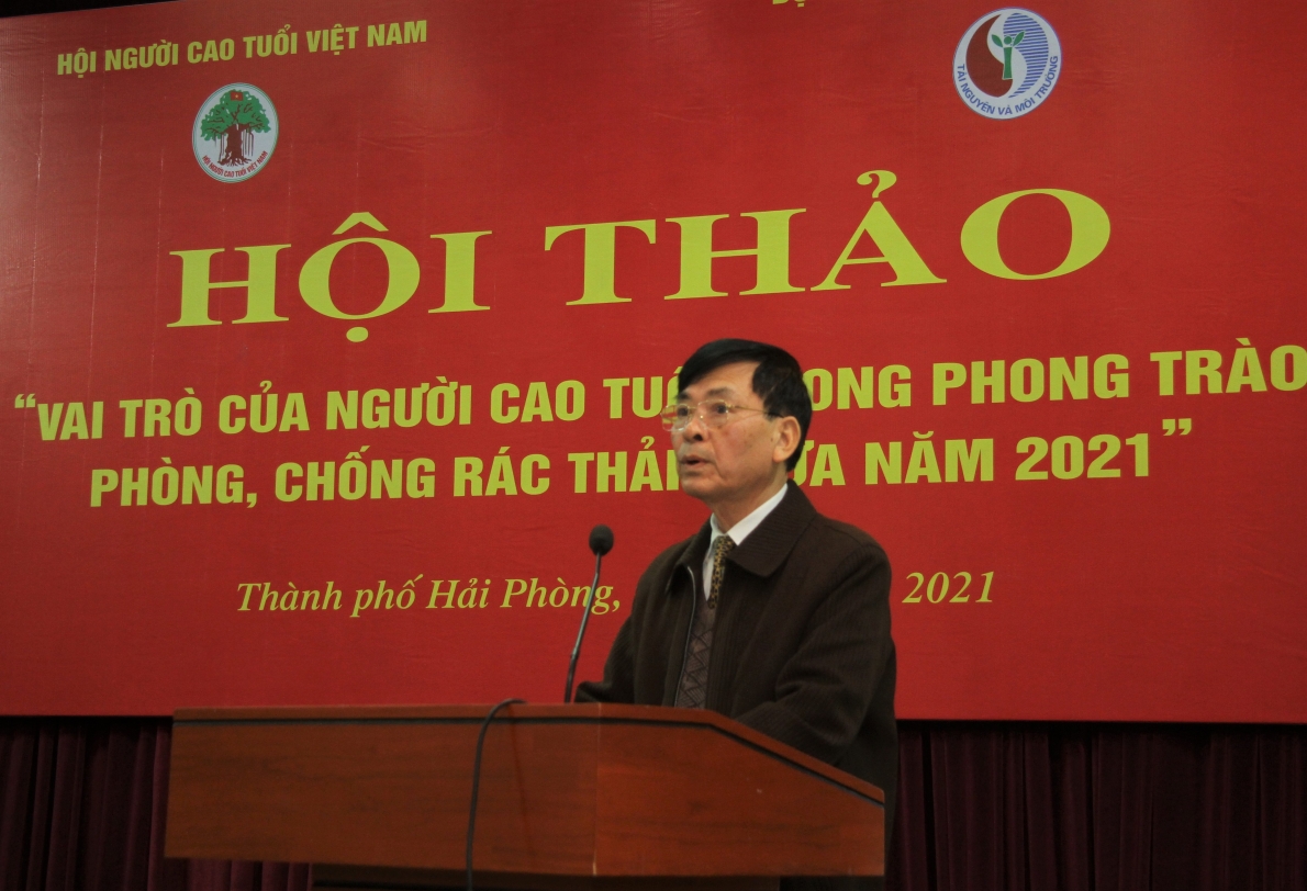 Ông Phạm Quốc Huynh, Chủ tịch Hội NCT TP Hải Phòng khai mạc Hội thảo