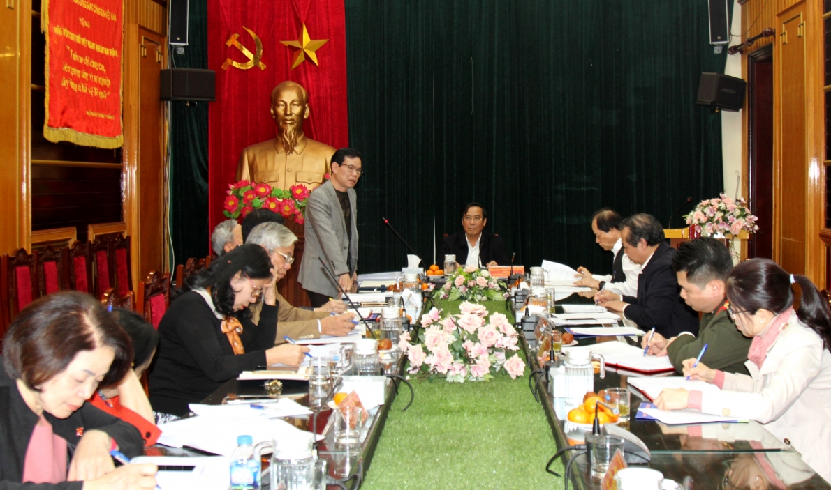 Đồng chí Triệu Tài Vinh phát biểu