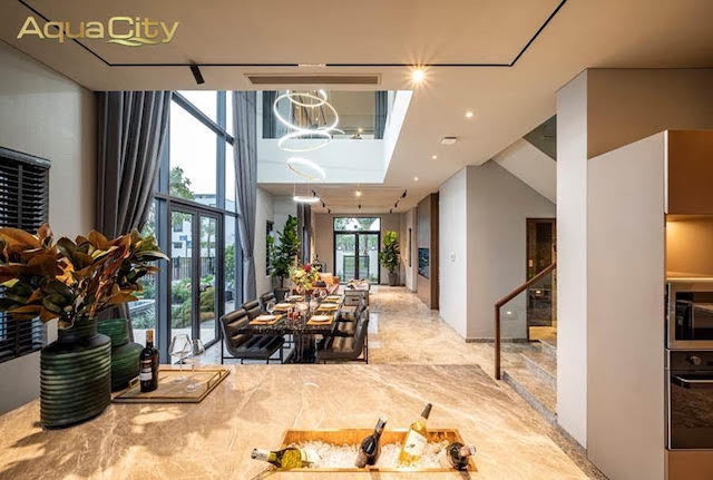 Không gian sống đẳng cấp của căn biệt thự song lập thuộc Đô thị đảo Phượng Hoàng – Aqua City