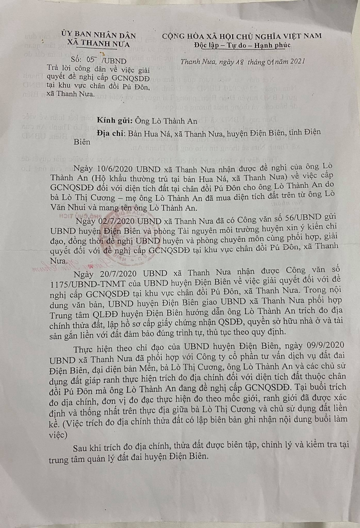 Huyện Điện Biên, tỉnh Điện Biên: Cần sớm giải quyết quyền lợi chính đáng của người dân