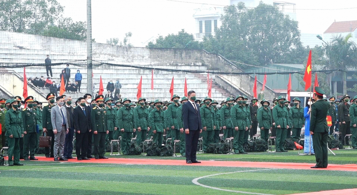 Tuổi trẻ huyện Thanh Oai sôi nổi khí thế trong ngày hội tòng quân