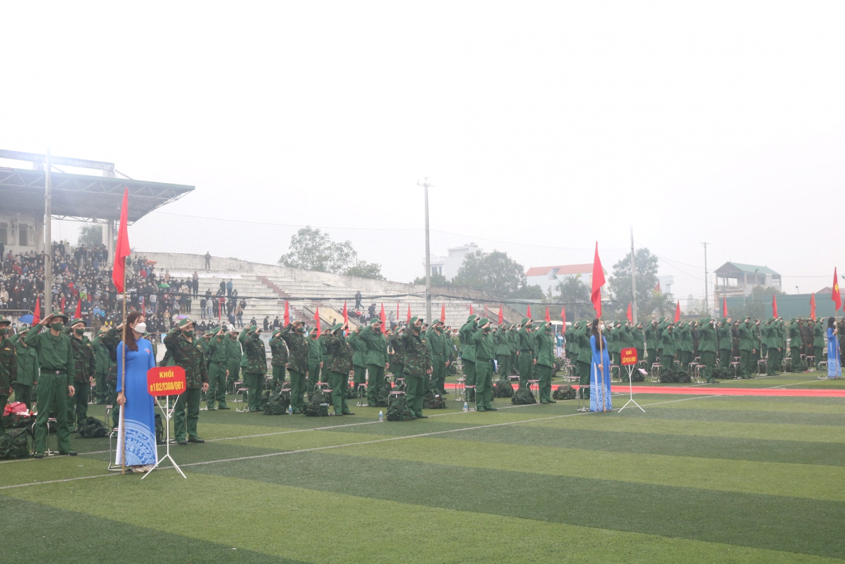 Tuổi trẻ huyện Thanh Oai sôi nổi khí thế trong ngày hội tòng quân