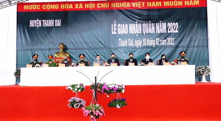 Tuổi trẻ huyện Thanh Oai sôi nổi khí thế trong ngày hội tòng quân