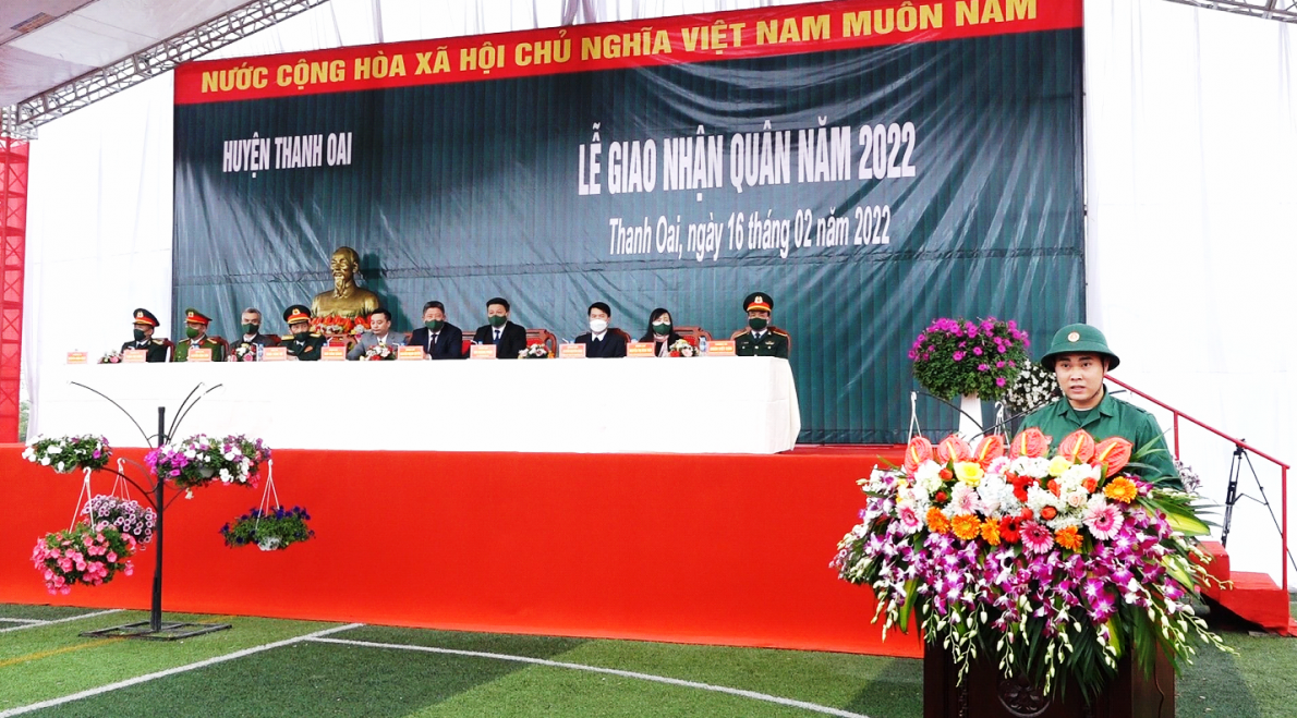 Tuổi trẻ huyện Thanh Oai sôi nổi khí thế trong ngày hội tòng quân