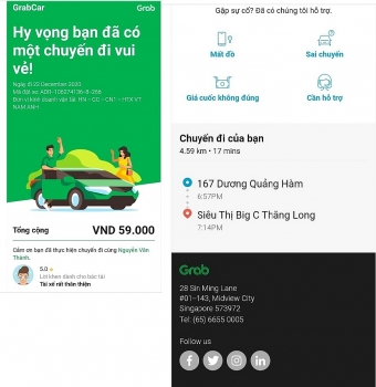 TP Hà Nội: Để quên điện thoại trên xe,  lái xe Công ty TNHH Grab “cuỗm” luôn