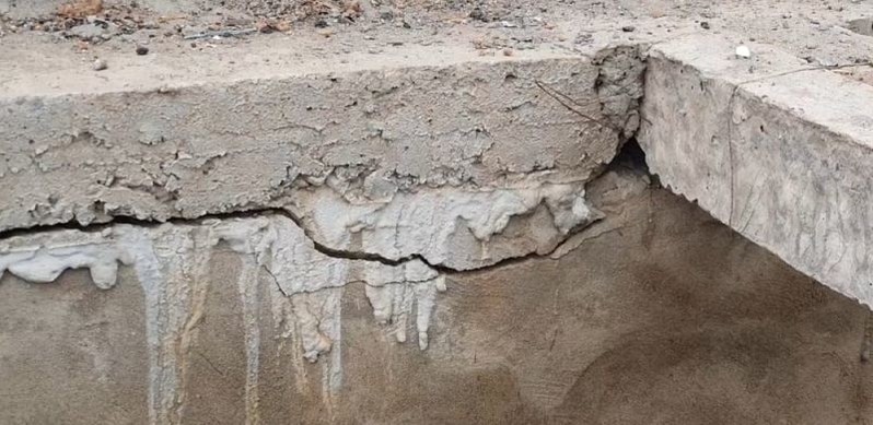 Vết nứt xuất hiện ở nhiều nơi