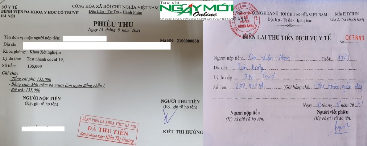 TP Hà Nội:  Ai cho phép Trung tâm Y tế huyện Đông Anh thu test nhanh Covid-19 cao hơn so với quy định?