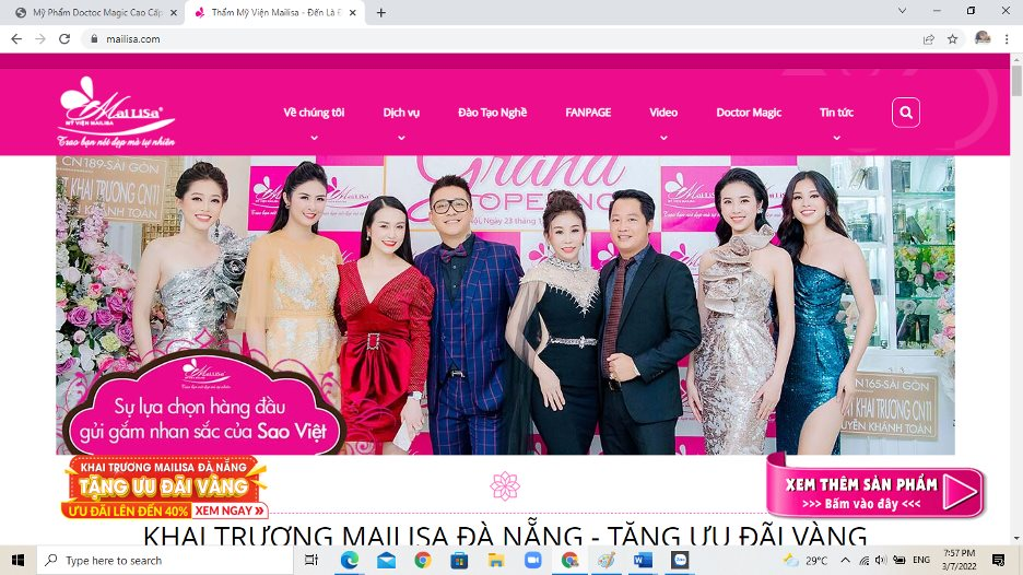 Sở y tế Thành phố Hồ Chí Minh phát hiện vi phạm tại Thẩm mỹ viện Mailisa