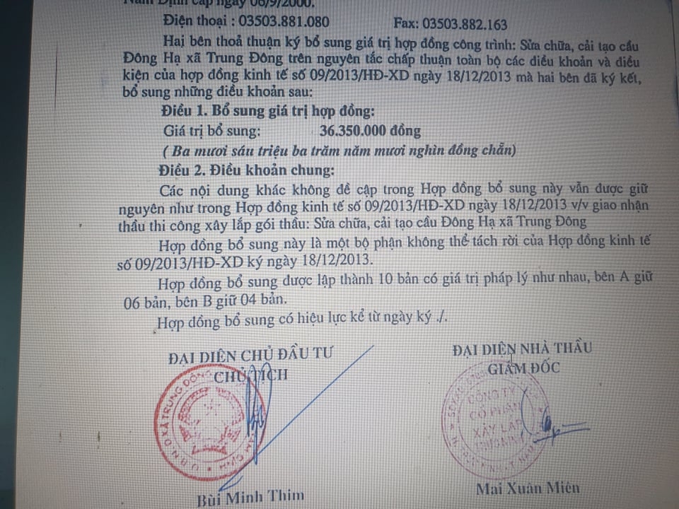 Nam Định: Người dân tố dự án nhỏ nhưng bị rút ruột hàng trăm triệu đồng