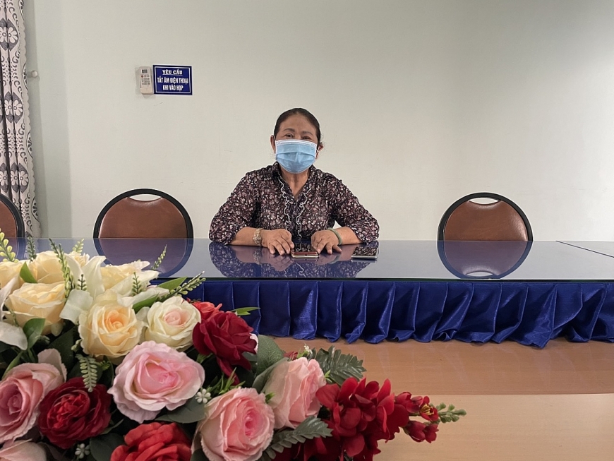 Bà Huỳnh Thị Nga, Chủ tịch Hội NCT phường Bình An, TP Dĩ An, Bình Dương