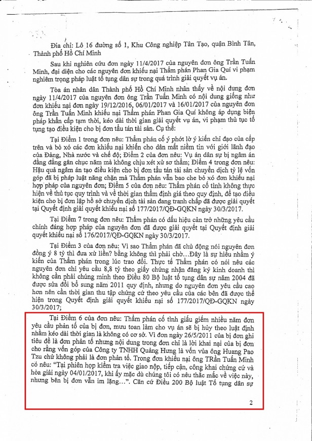 Nhiều bất thường từ Quyết định kháng nghị giám đốc thẩm