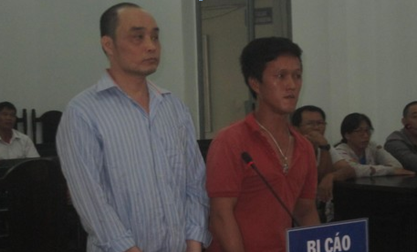 Các bị cáo tại phiên tòa.