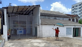 Hiện trạng đất đai, nhà cửa của gia đình bà Quế đề nghị cấp sổ đỏ.