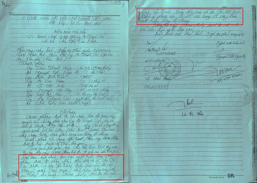 Biên bản hòa giải ngày 10/7/2020 tại UBND phường Bình An xác định bà Minh xây dựng có lấn chiếm