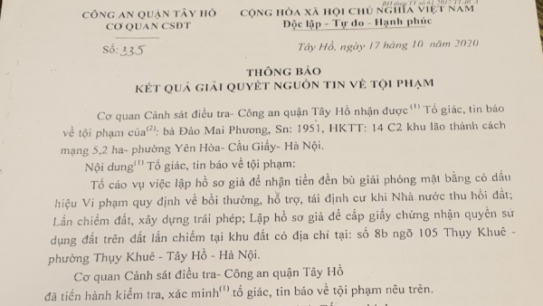 Cơ quan chức năng xác định những nhà xây lấn chiếm đất  của bà Phương là trái phép