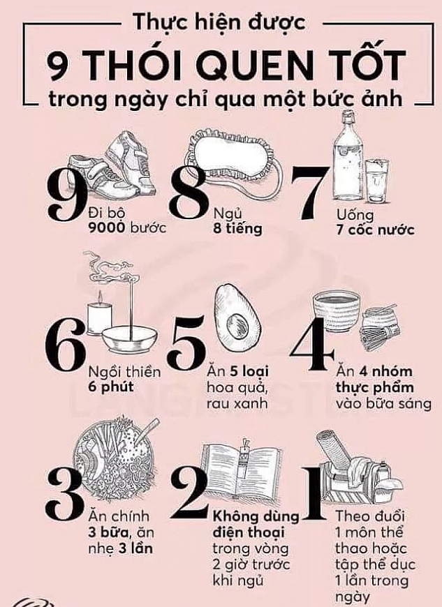 Những thói quen sinh hoạt có lợi cho sức khoẻ
