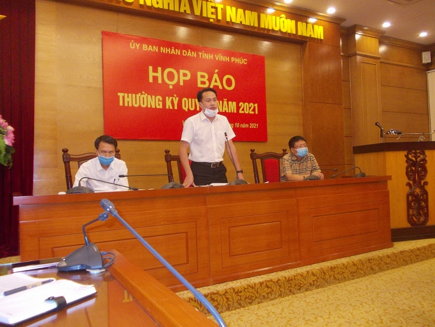 UBND tỉnh Vĩnh Phúc họp báo tình hình thực hiện phát triển KT-XH 9 tháng đầu năm 2021
