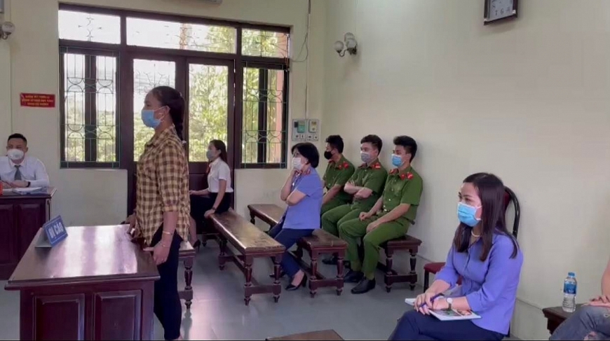 Phiên tòa xét xử phúc thẩm của TAND tỉnh Hưng Yên.